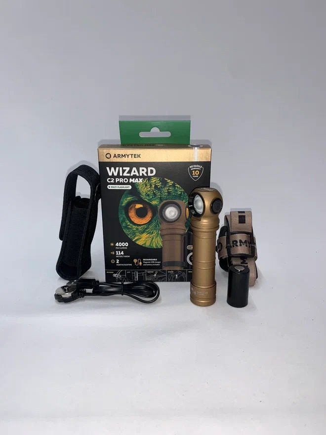 Фонарь Armytek Wizard C2 Pro Max Sand Белый купить