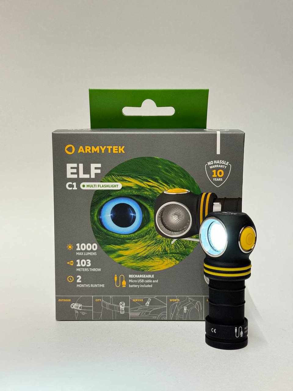 Фонарь Armytek Elf C1 Micro-USB Белый купить