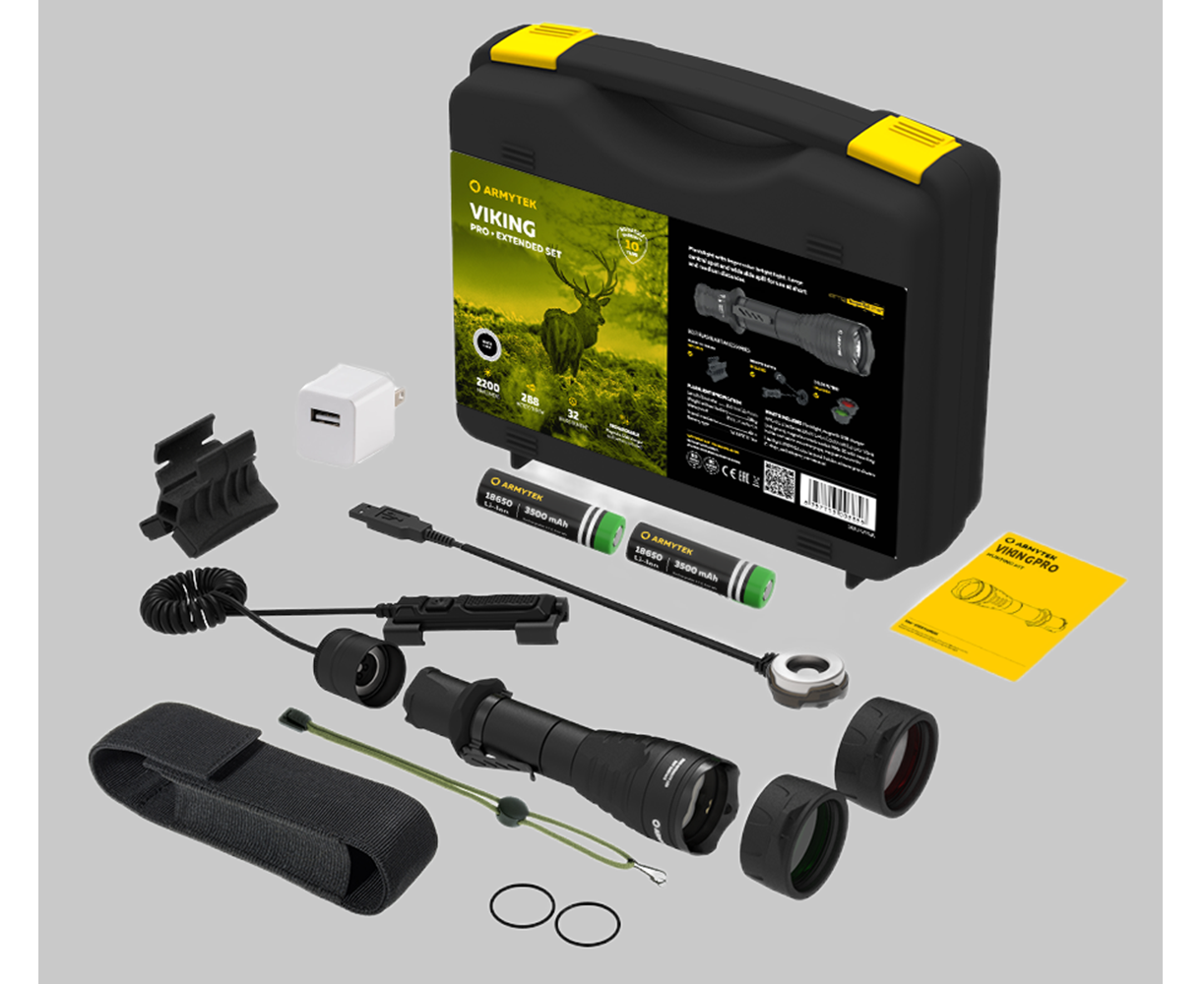 Фонарь Armytek Viking Pro Magnet USB Extended Set Теплый купить