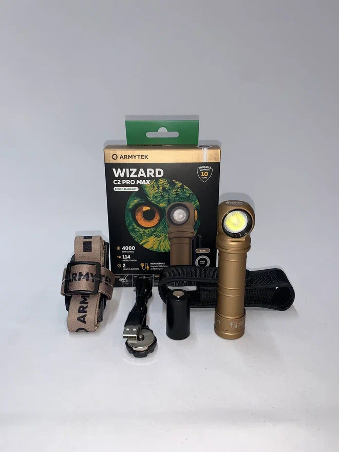 Фонарь Armytek Wizard C2 Pro Max Sand Белый купить