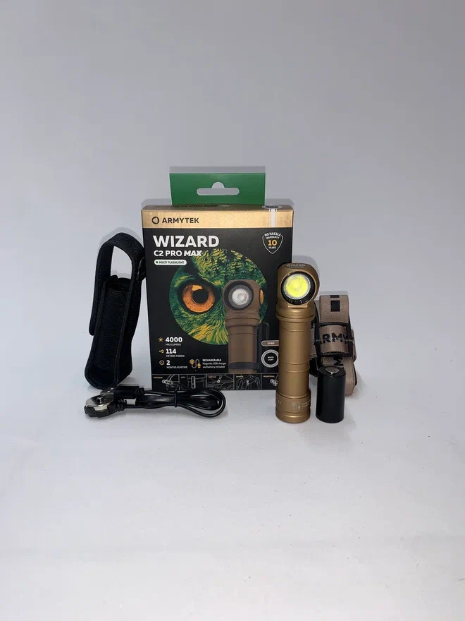 Фонарь Armytek Wizard C2 Pro Max Sand Белый купить