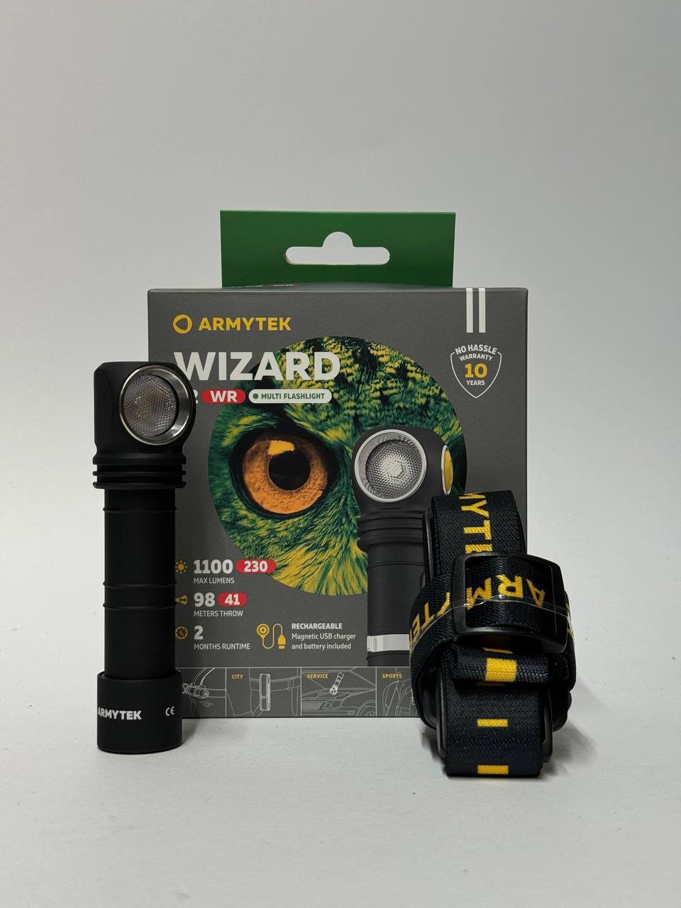 Фонарь Armytek Wizard C2 WR Magnet USB Теплый купить