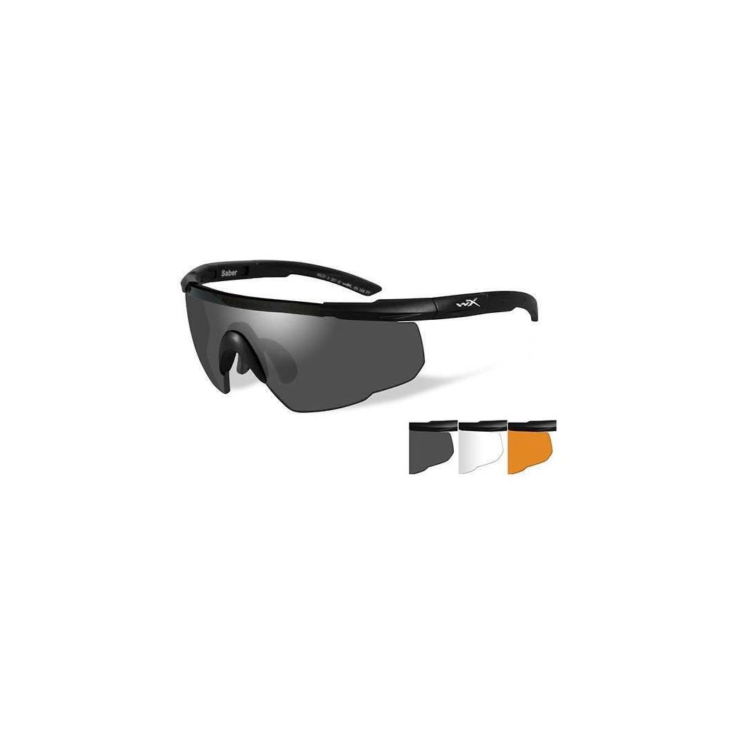 Очки защитные Wiley X Saber Advanced (Frame: Matte Black, Lens: Clear + Grey + Rust) купить